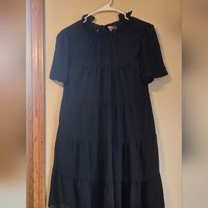 Elegant Black Tiered Dress